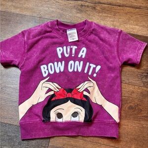 Snow White Disney Princess Put a Bow on it toddler size short sleeve shirt 4T